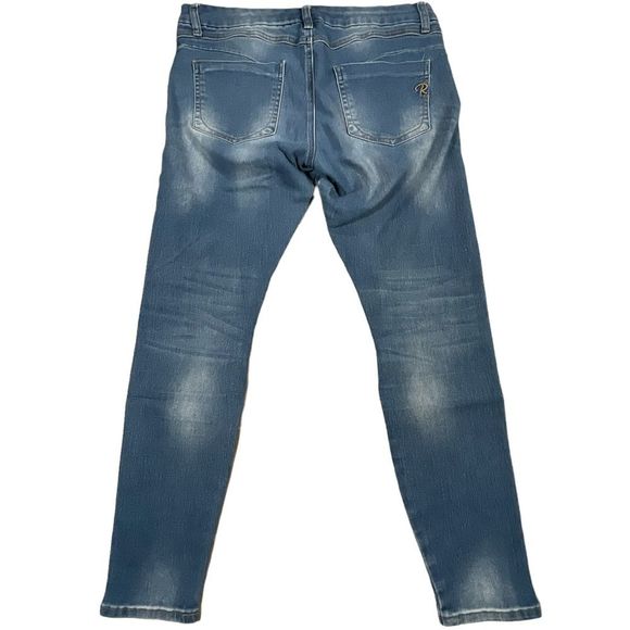 Revolution By Revolt size 13, distressed, medium wash skinny jeans - Picture 3 of 8